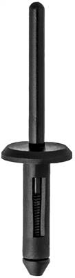 Lantee 50-Pack Nylon Expansion Rivets – 17/64" Hole Diameter, 1-7/8" Length, Black, Replaces GM & VW Trim Fasteners