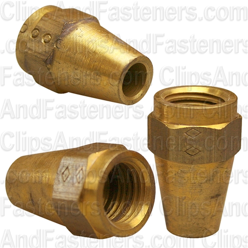 Brass Flare Nut 1 Flare Nut Long Style One Flare Nut Tubing, For 1/4" O.D 