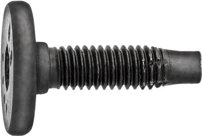 Black Zinc M6-1.0 X 30mm Hex Head Sems Body Bolt WithDog Point Thread Locking Patch