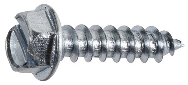 500pc #14 X 1 Inch Slotted Hex Washer Head Self-Tapping Sheet Metal Screws – Zinc, Rivercity Fastener