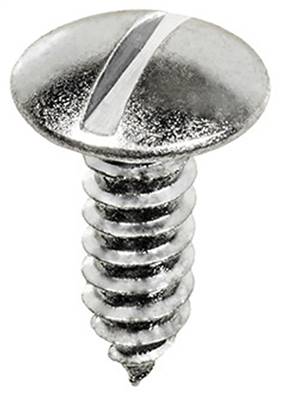 14 X 3/4 Slotted Truss Head License Plate Screws Zinc