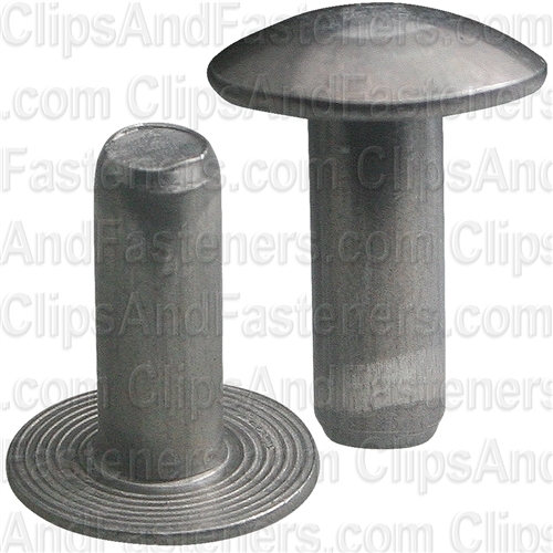 CLERANCE 3/16 Brazier Head Solid Aluminum Rivet 1/2 Length (11)
