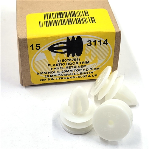 CLEARANCE Plastic Door Trim Panel Retainer 9mm Hole, 29mm Top Head ...