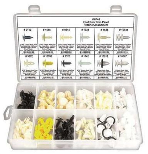 Woodzdon 120pc Car Door Trim Panel Retainer Clip Assortment Kit - For GM Ford AMC #8115