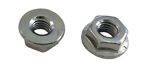 50 M6 - 1.0 Hexagon Flange Nut - Non Serrated Class 8 Zinc. DIN